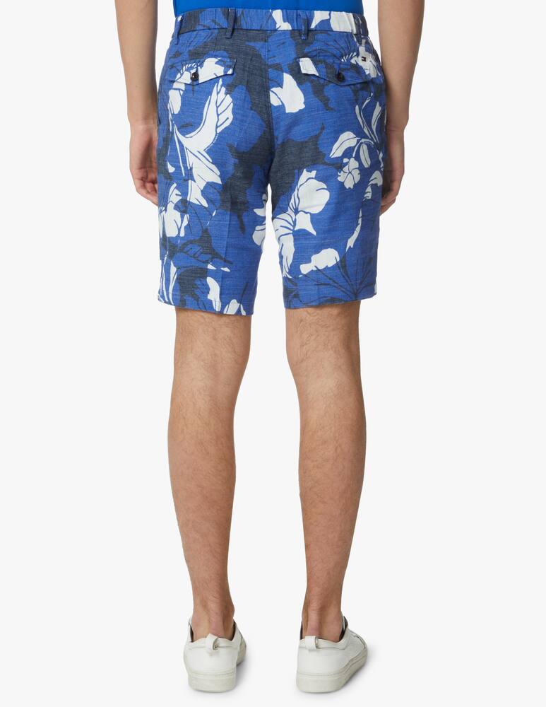 rinascente Tommy Hilfiger Short flower chino linen - blue