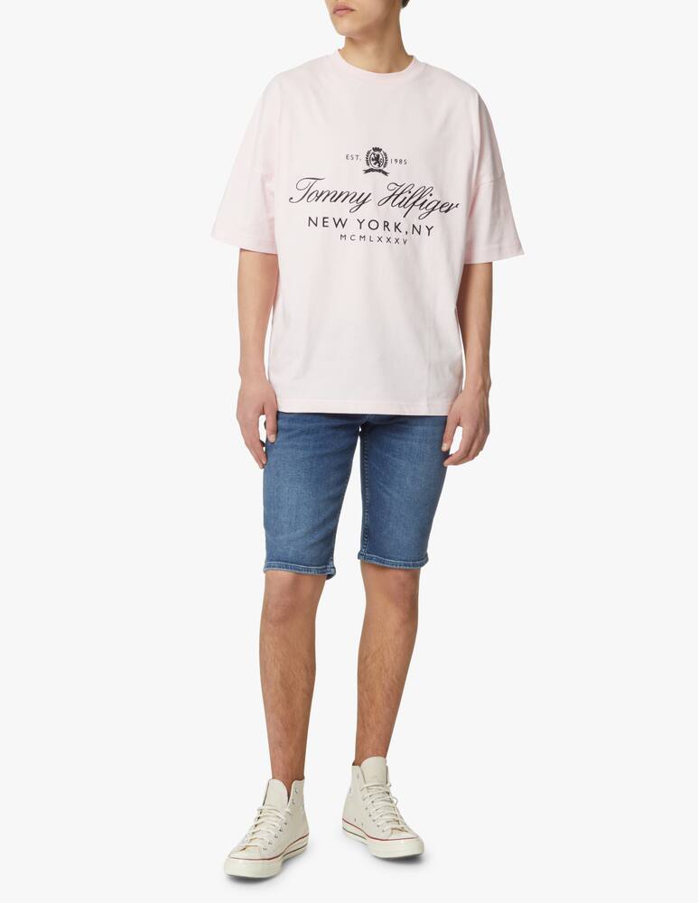 rinascente Tommy Hilfiger Roundneck t-shirt over logo - pink