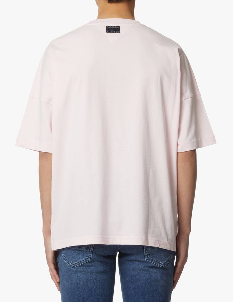 rinascente Tommy Hilfiger Roundneck t-shirt over logo - pink