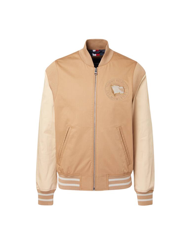 Tommy Hilfiger Giacca bomber varsity in cotone - beige - immagine 5 Tommy Hilfiger Giacca bomber varsity in cotone - beige - immagine 5