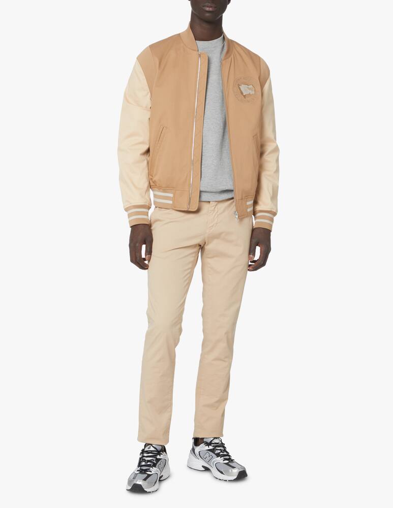 Tommy Hilfiger Giacca bomber varsity in cotone - beige - immagine 2 Tommy Hilfiger Giacca bomber varsity in cotone - beige - immagine 2