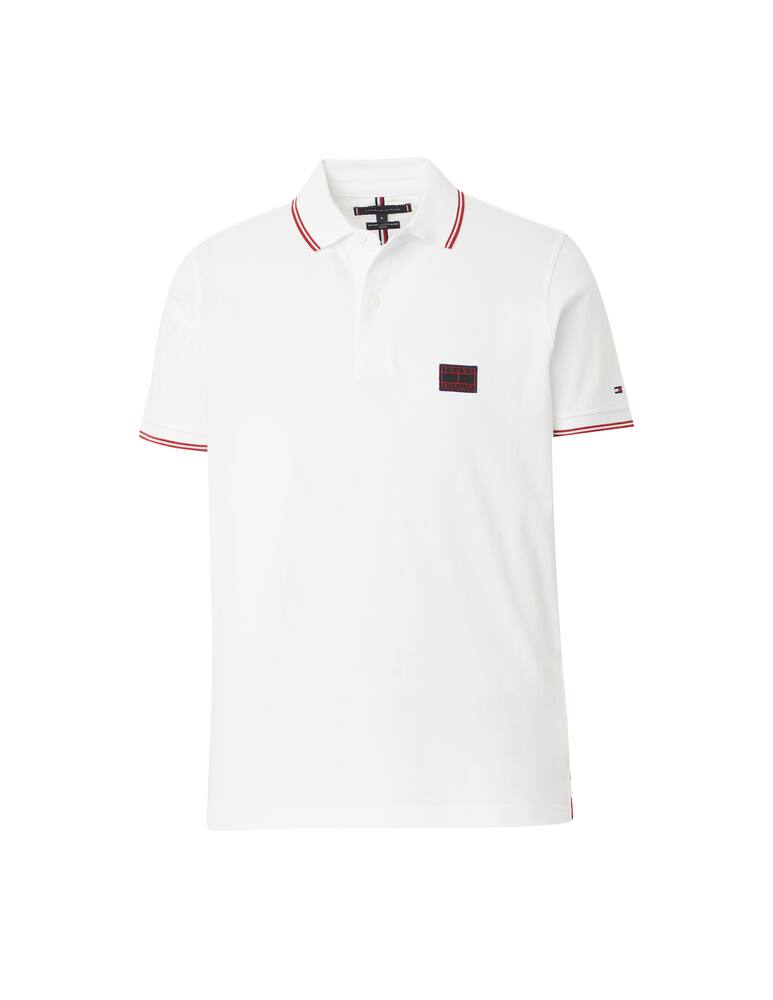 rinascente Tommy Hilfiger Polo manica corta slim tipped+badge - bianco