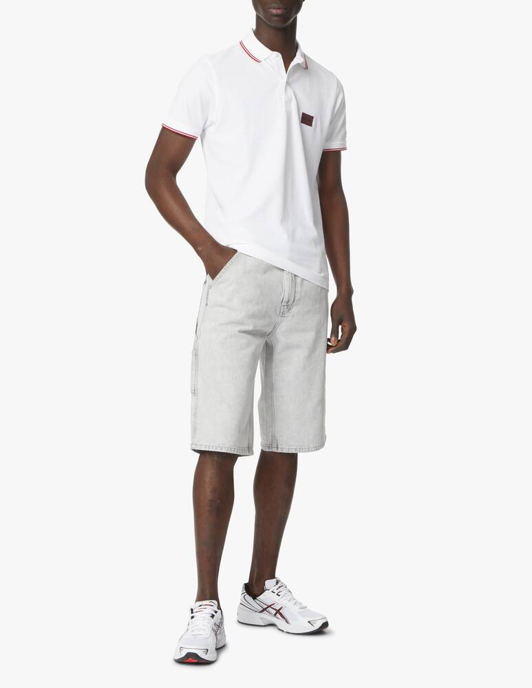 rinascente Tommy Hilfiger Polo manica corta slim tipped+badge - bianco