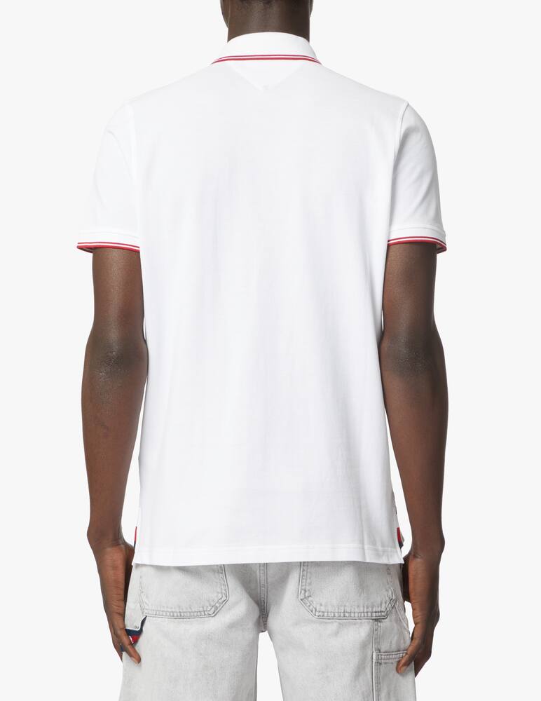 rinascente Tommy Hilfiger Polo manica corta slim tipped+badge - bianco