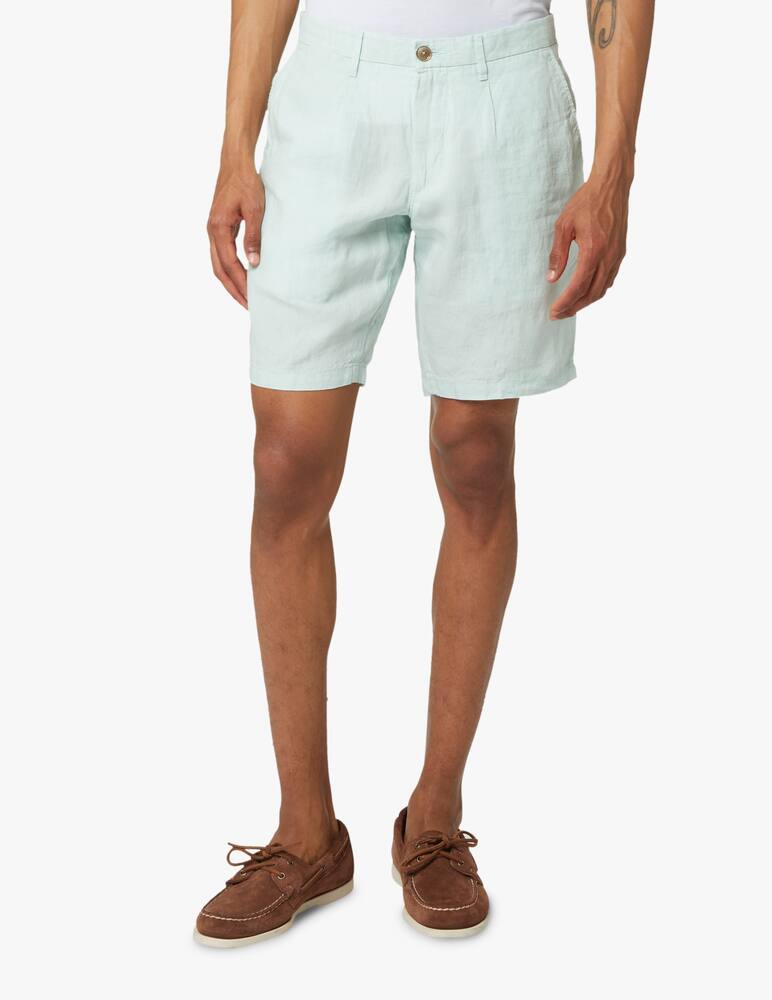 rinascente Tommy Hilfiger Brook 1 pince linen chino shorts - green