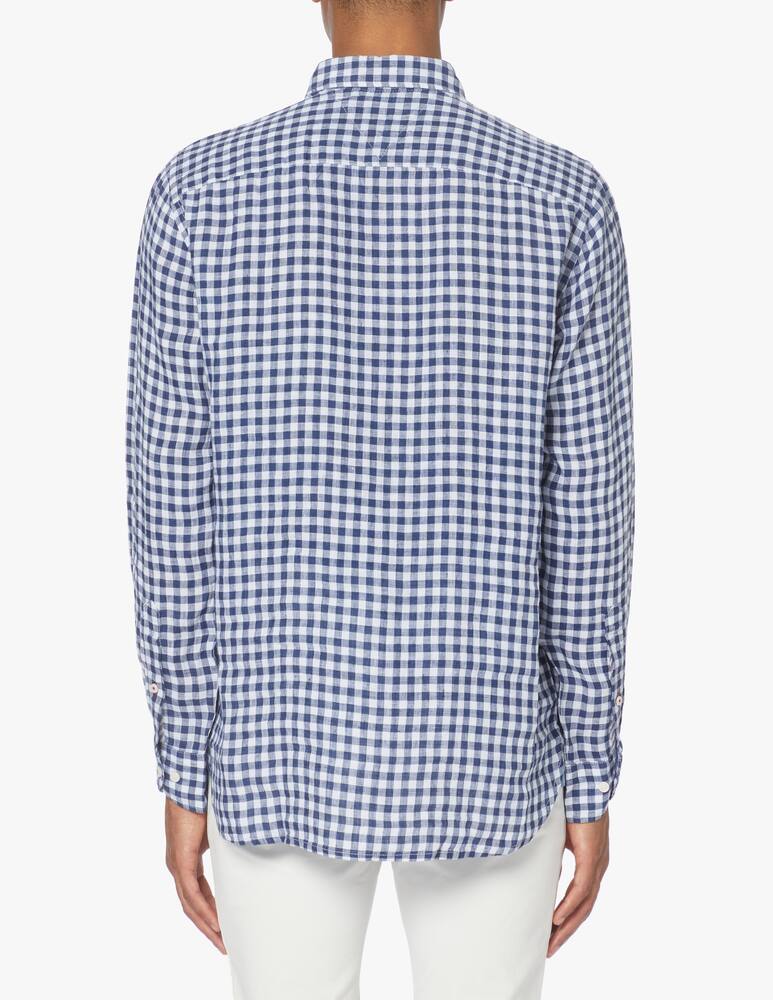 rinascente Tommy Hilfiger Gingham linen regular long sleeve shirt - multi