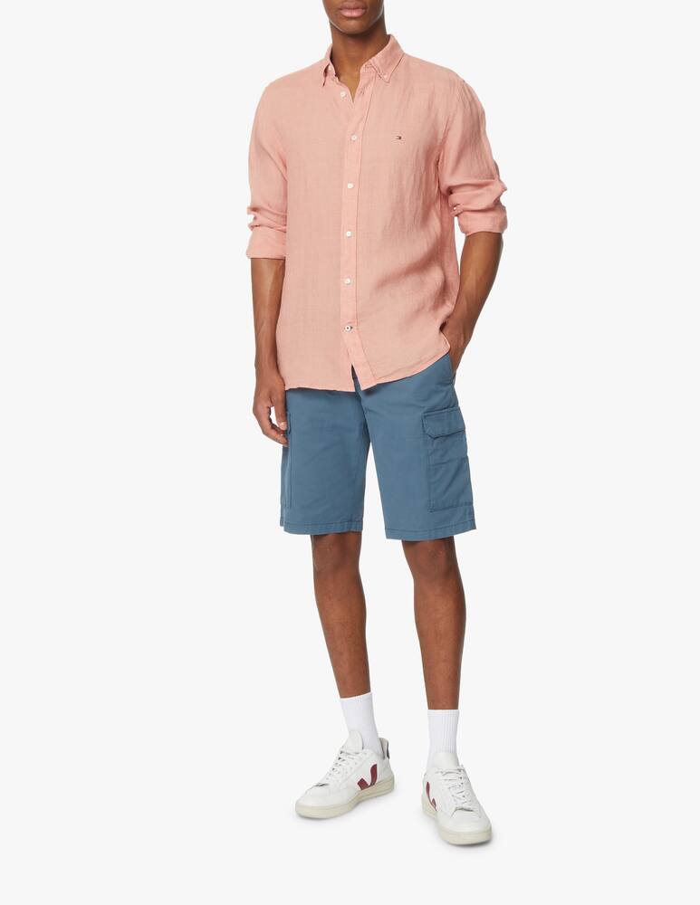 Tommy Hilfiger Camicia manica lunga regular in lino - rosa - immagine 2 Tommy Hilfiger Camicia manica lunga regular in lino - rosa - immagine 2