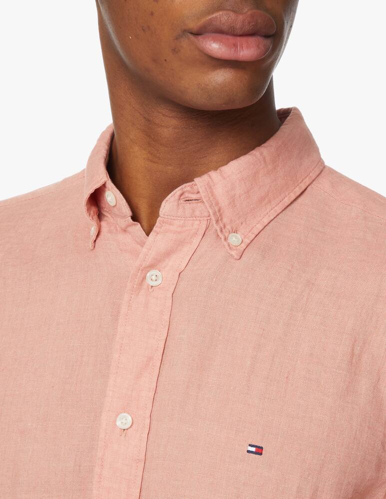 Tommy Hilfiger Camicia manica lunga regular in lino - rosa - immagine 4 Tommy Hilfiger Camicia manica lunga regular in lino - rosa - immagine 4