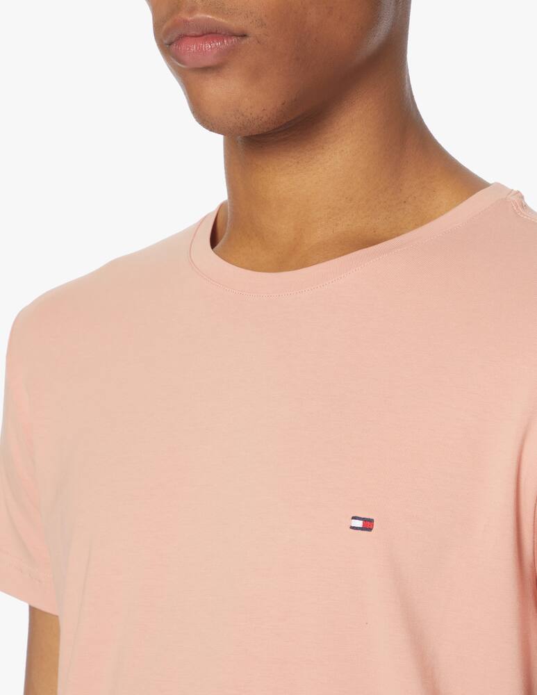 rinascente Tommy Hilfiger Maglietta girocollo slim basic loghino - rosa