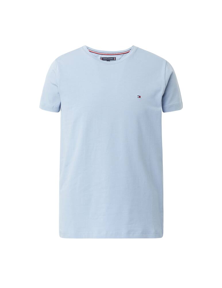 Tommy Hilfiger Maglietta girocollo slim basic loghino - azzurro - immagine 5 Tommy Hilfiger Maglietta girocollo slim basic loghino - azzurro - immagine 5