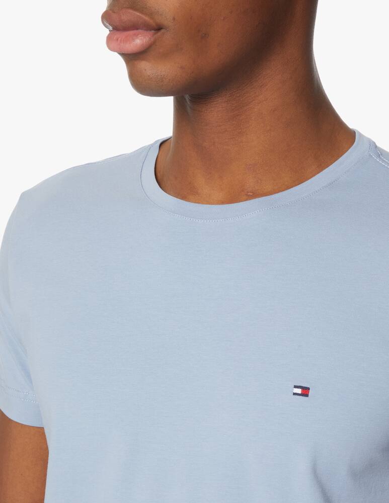 Tommy Hilfiger Maglietta girocollo slim basic loghino - azzurro - immagine 4 Tommy Hilfiger Maglietta girocollo slim basic loghino - azzurro - immagine 4