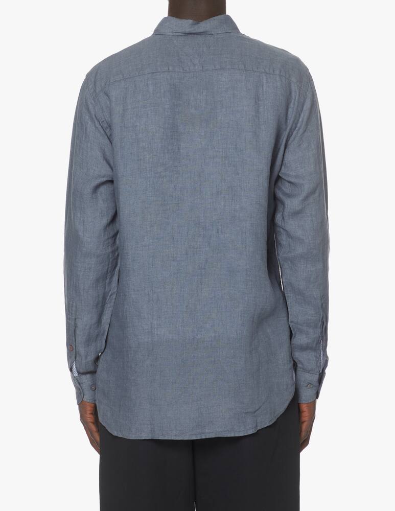rinascente Tommy Hilfiger Linen regular long sleeve shirt - blue