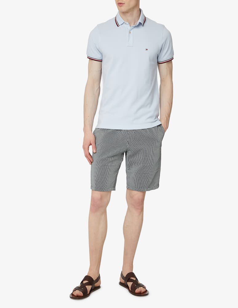 rinascente Tommy Hilfiger Short sleeve polo slim tipped - light blue