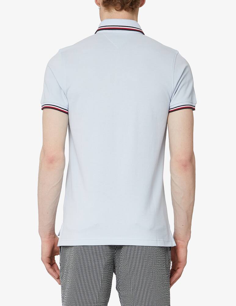 rinascente Tommy Hilfiger Short sleeve polo slim tipped - light blue