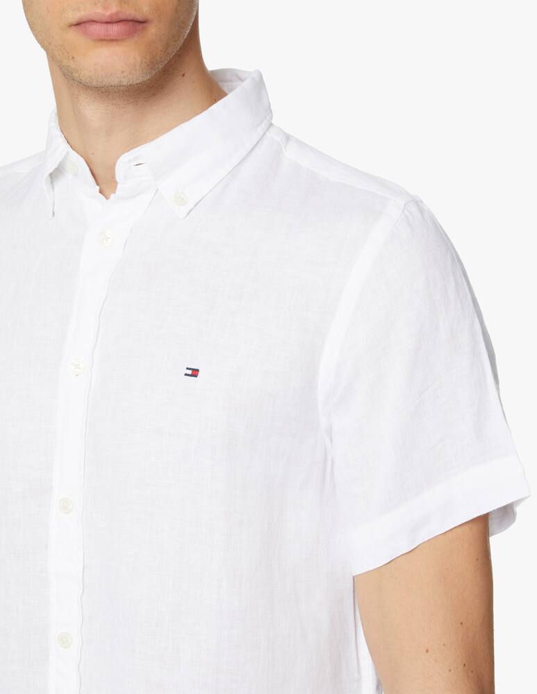 rinascente Tommy Hilfiger Linen short sleeve shirt - white