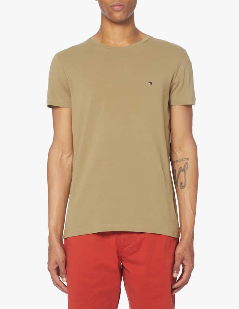 Tommy Hilfiger Roundneck t-shirt slim basic small logo - green - picture 1 Tommy Hilfiger Roundneck t-shirt slim basic small logo - green - picture 1