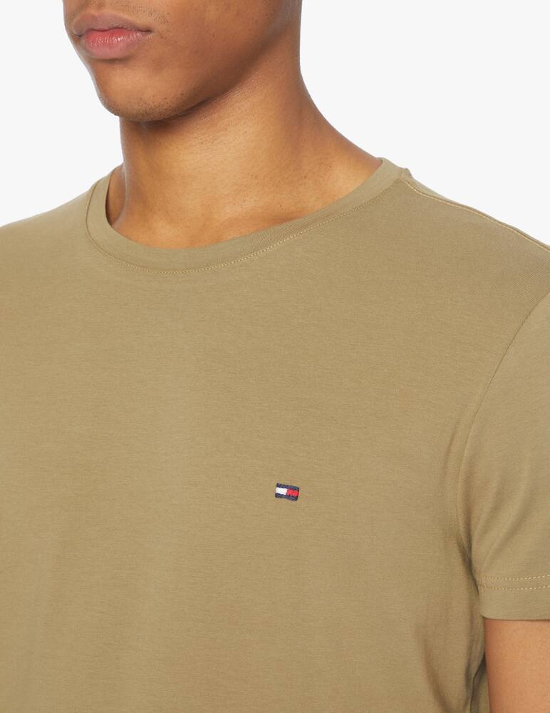 Tommy Hilfiger Roundneck t-shirt slim basic small logo - green - picture 4 Tommy Hilfiger Roundneck t-shirt slim basic small logo - green - picture 4