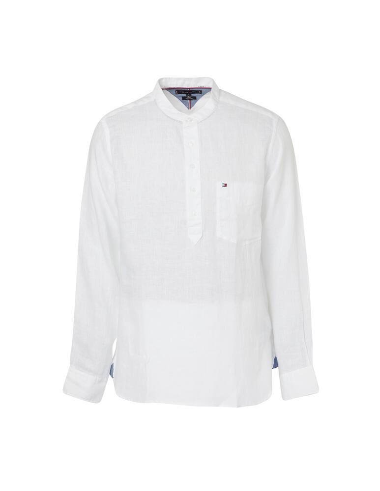 rinascente Tommy Hilfiger Camicia manica lunga regular 100% lino - bianco