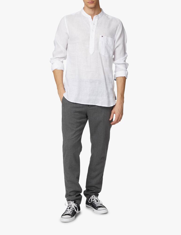 rinascente Tommy Hilfiger Camicia manica lunga regular 100% lino - bianco