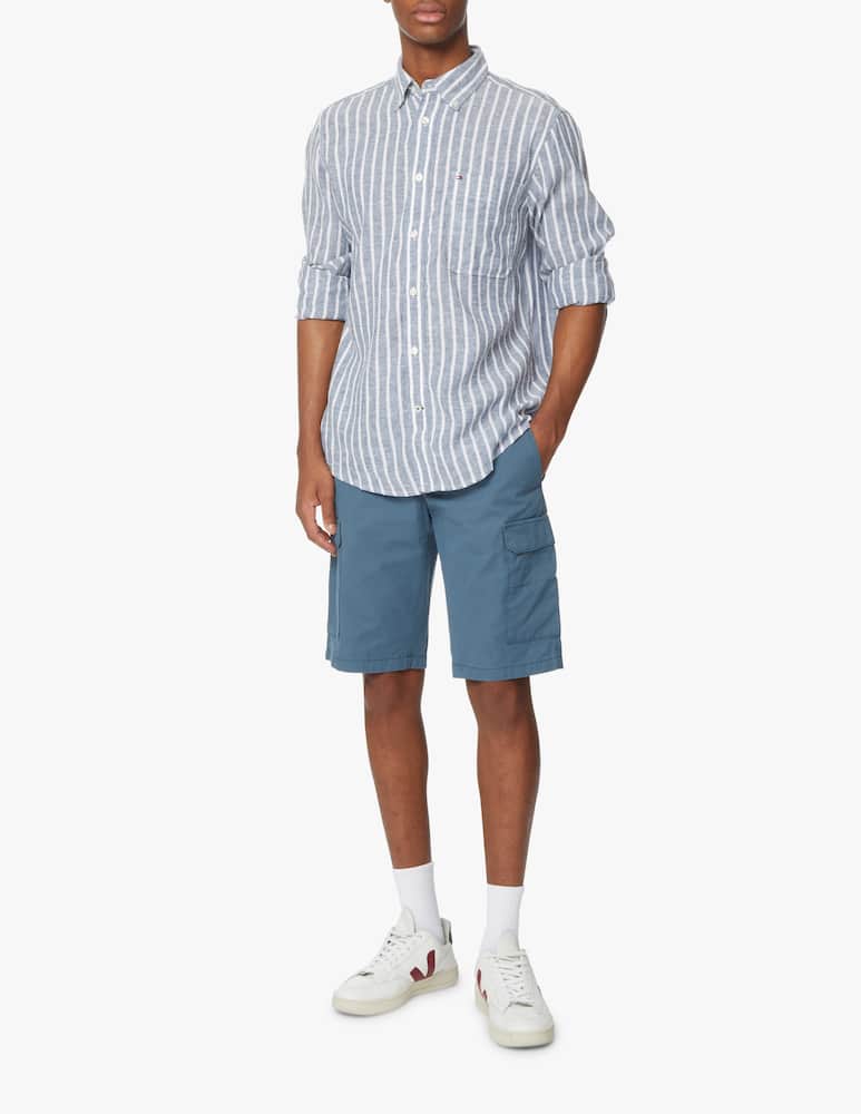Tommy Hilfiger Linen mix striped shirt - multi - picture 2 Tommy Hilfiger Linen mix striped shirt - multi - picture 2