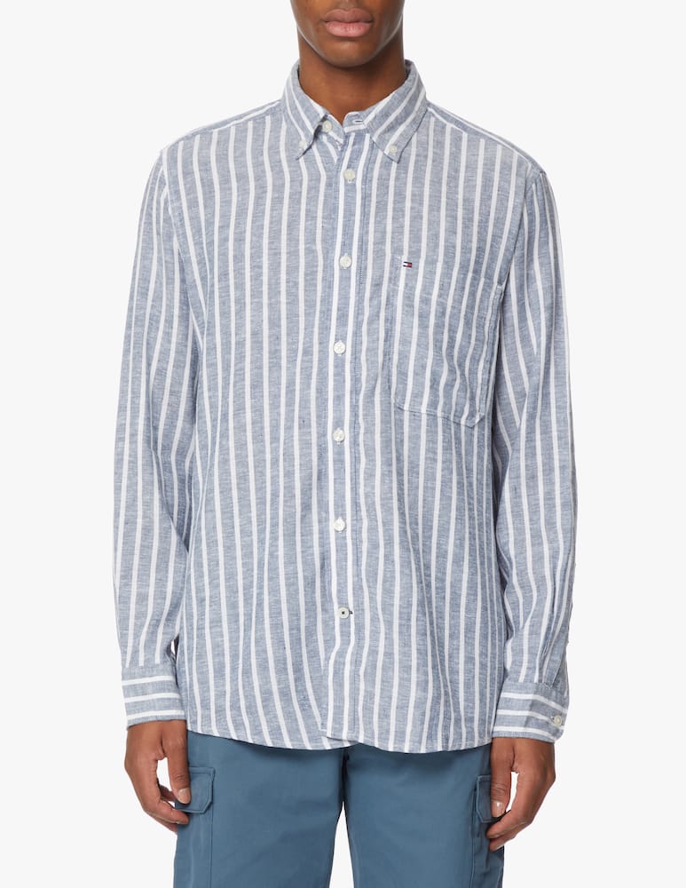 Tommy Hilfiger Linen mix striped shirt - multi - picture 1 Tommy Hilfiger Linen mix striped shirt - multi - picture 1