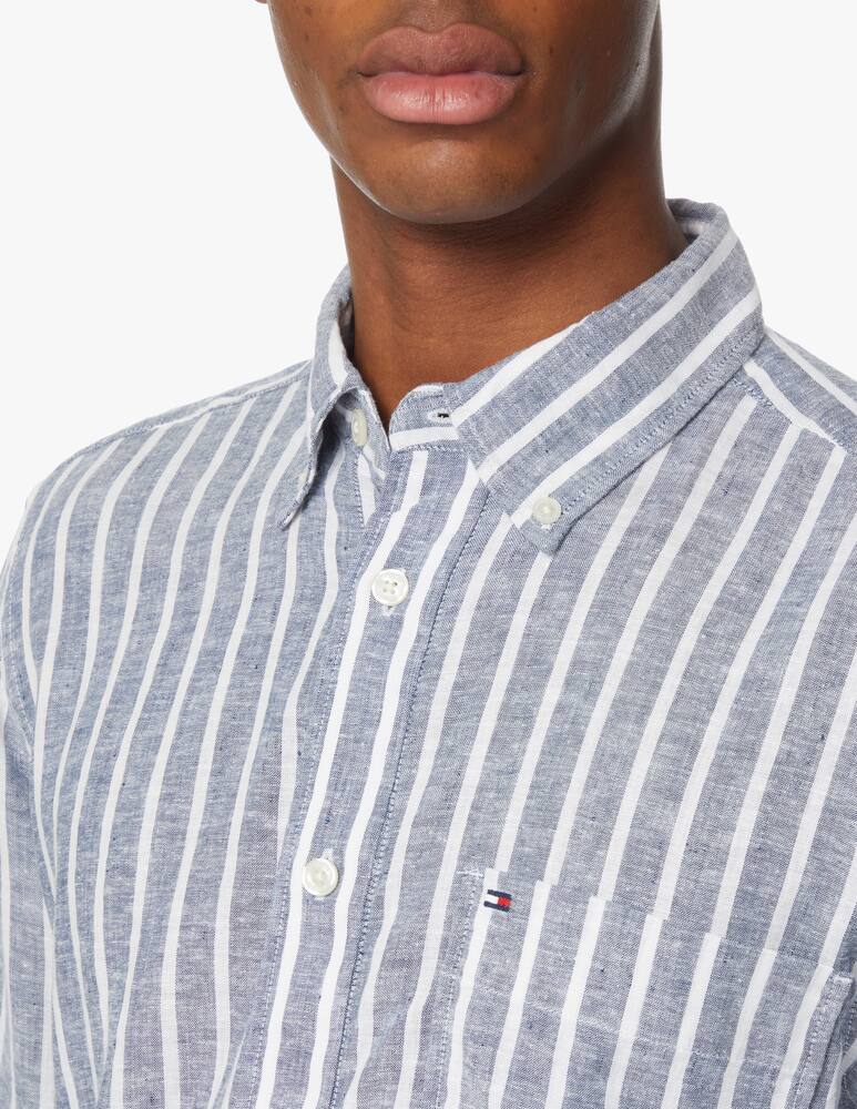 Tommy Hilfiger Linen mix striped shirt - multi - picture 4 Tommy Hilfiger Linen mix striped shirt - multi - picture 4