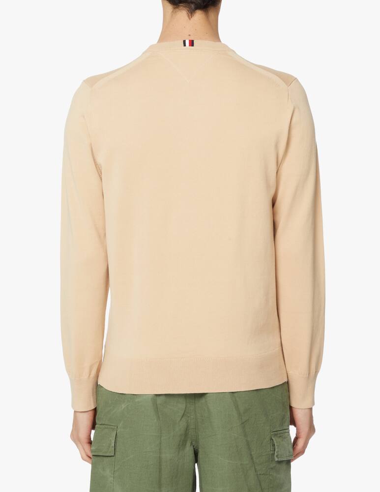 rinascente Tommy Hilfiger Cotton roundneck sweater - beige