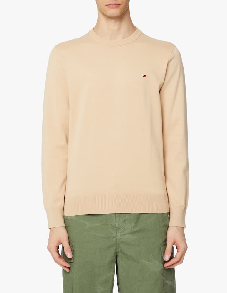 rinascente Tommy Hilfiger Cotton roundneck sweater - beige