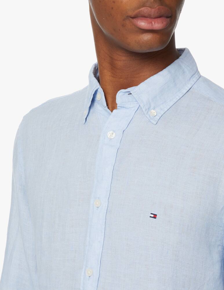 rinascente Tommy Hilfiger Linen regular shirt - light blue