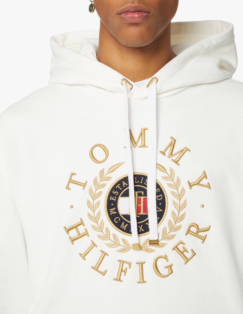 rinascente Tommy Hilfiger Hoodie logo circle icon - white
