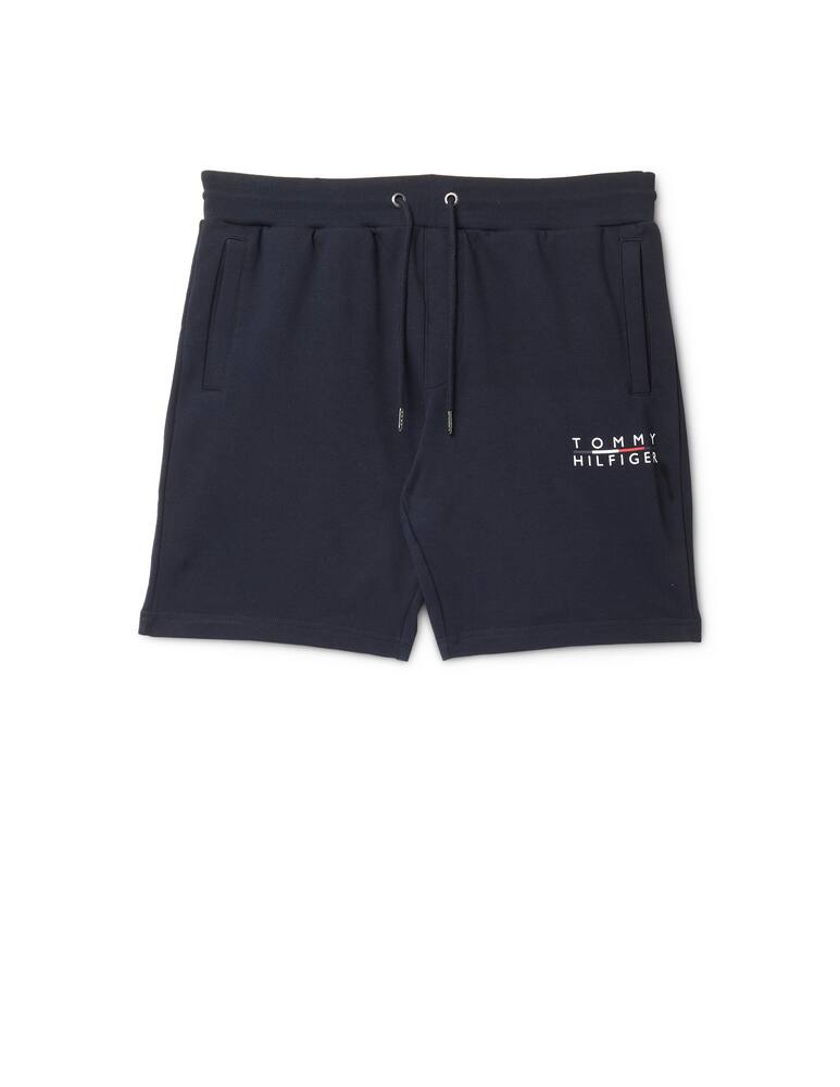 rinascente Tommy Hilfiger Bermuda in felpa con logo quadrato - blu
