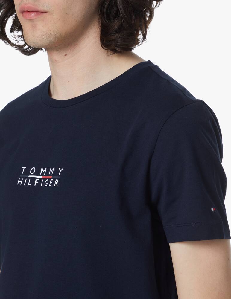 rinascente Tommy Hilfiger Maglietta girocollo logo quadrato - blu