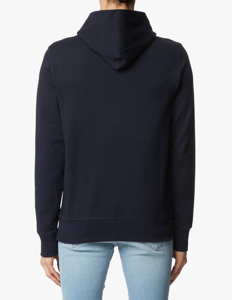 rinascente Tommy Hilfiger Felpa con cappuccio logo quadrato - blu