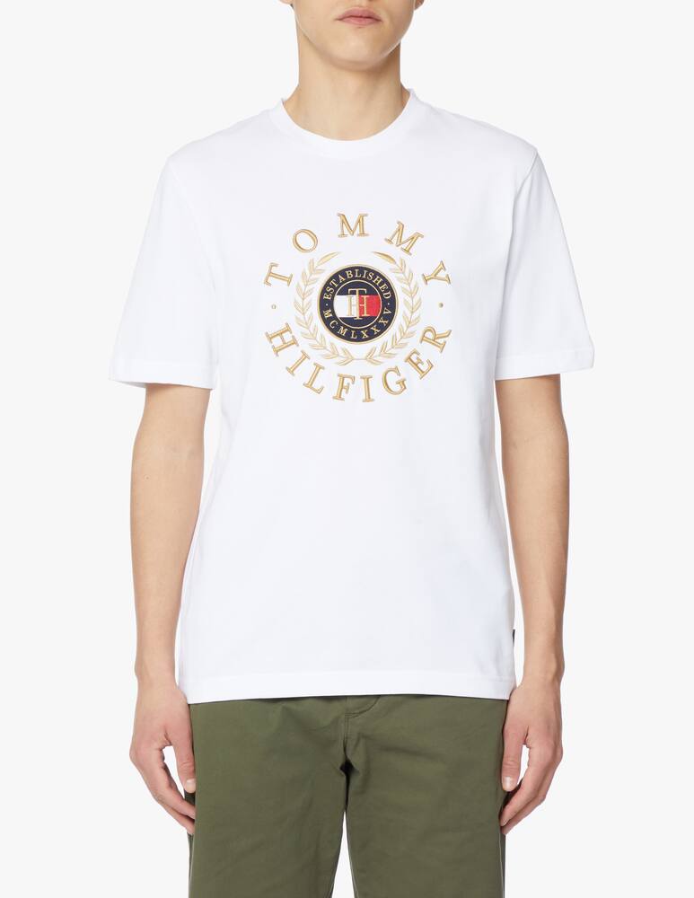 Tommy Hilfiger Roundneck t-shirt circle icon logo - white - picture 1 Tommy Hilfiger Roundneck t-shirt circle icon logo - white - picture 1