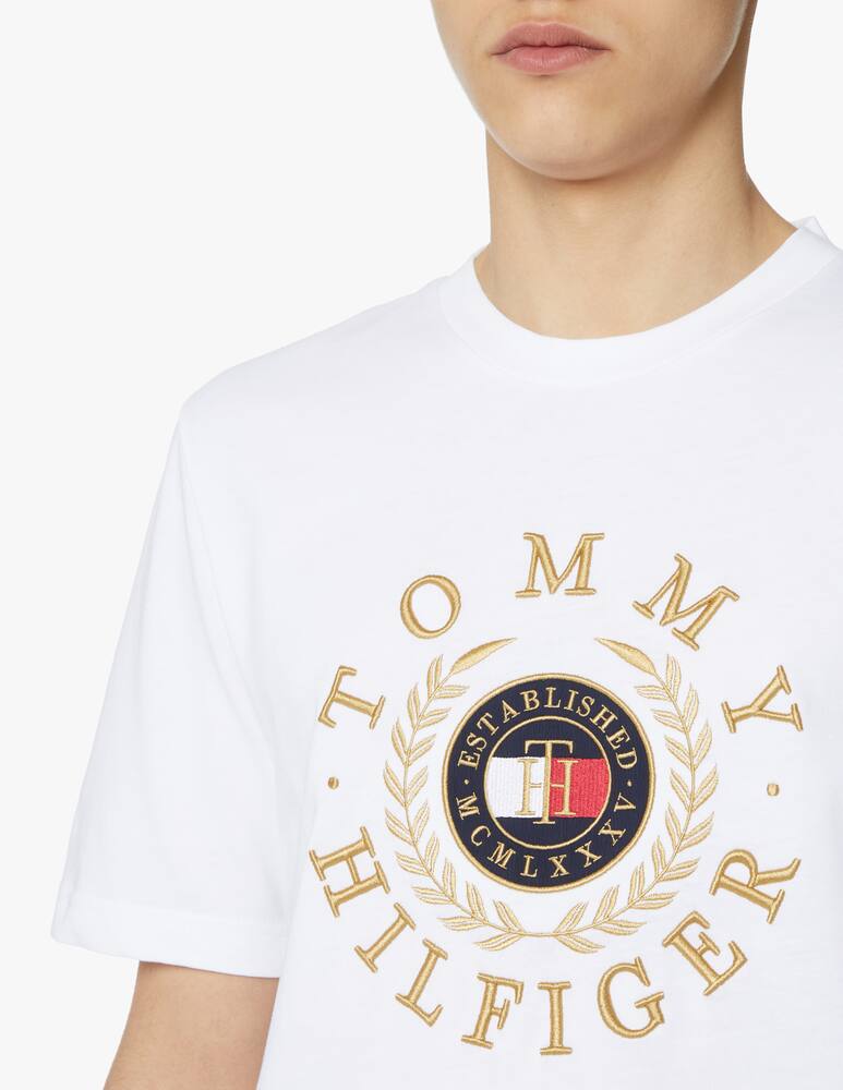Tommy Hilfiger Roundneck t-shirt circle icon logo - white - picture 4 Tommy Hilfiger Roundneck t-shirt circle icon logo - white - picture 4