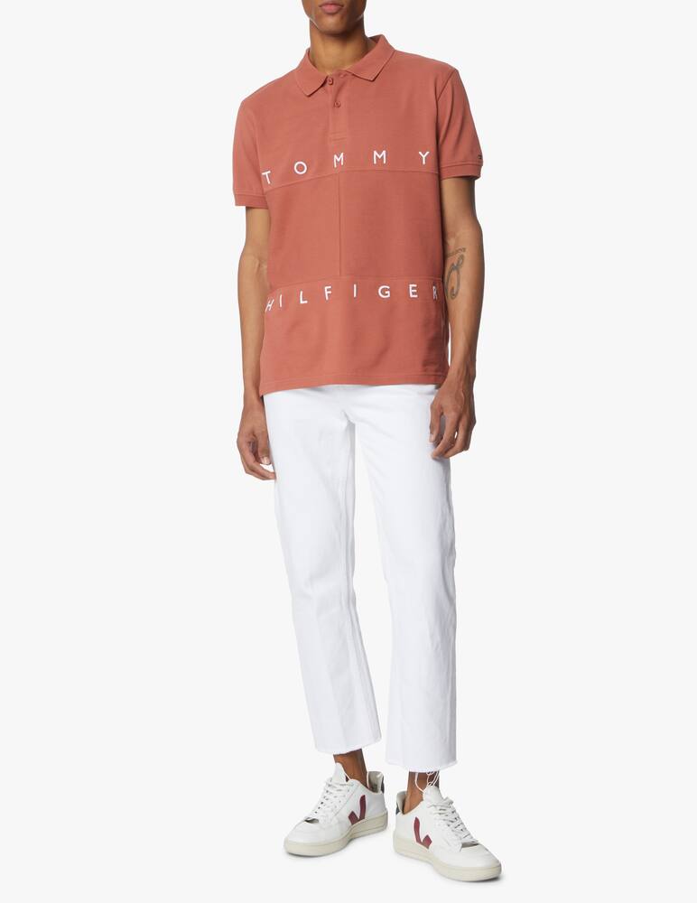 rinascente Tommy Hilfiger Polo manica corta large flag - arancione