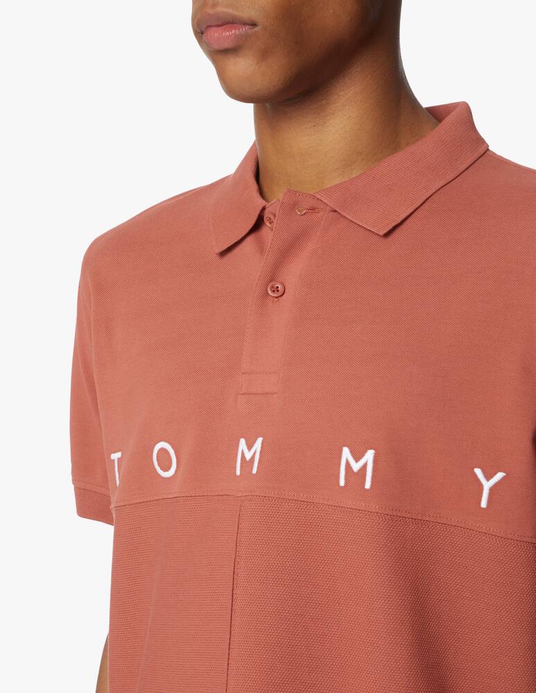 rinascente Tommy Hilfiger Polo manica corta large flag - arancione