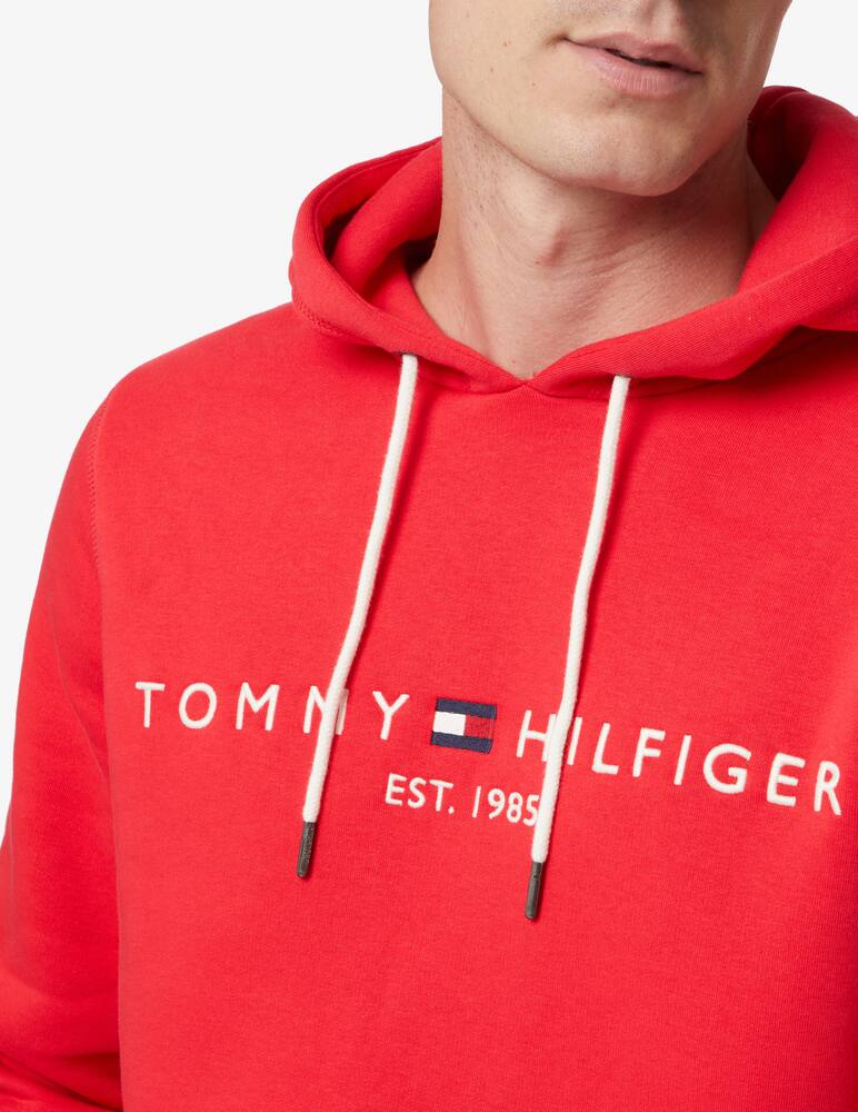 rinascente Tommy Hilfiger Felpa con cappuccio logo scritta - Rosso