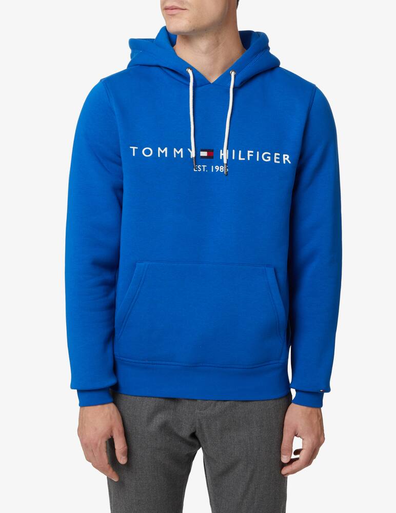 rinascente Tommy Hilfiger Felpa con cappuccio logo scritta - Blu