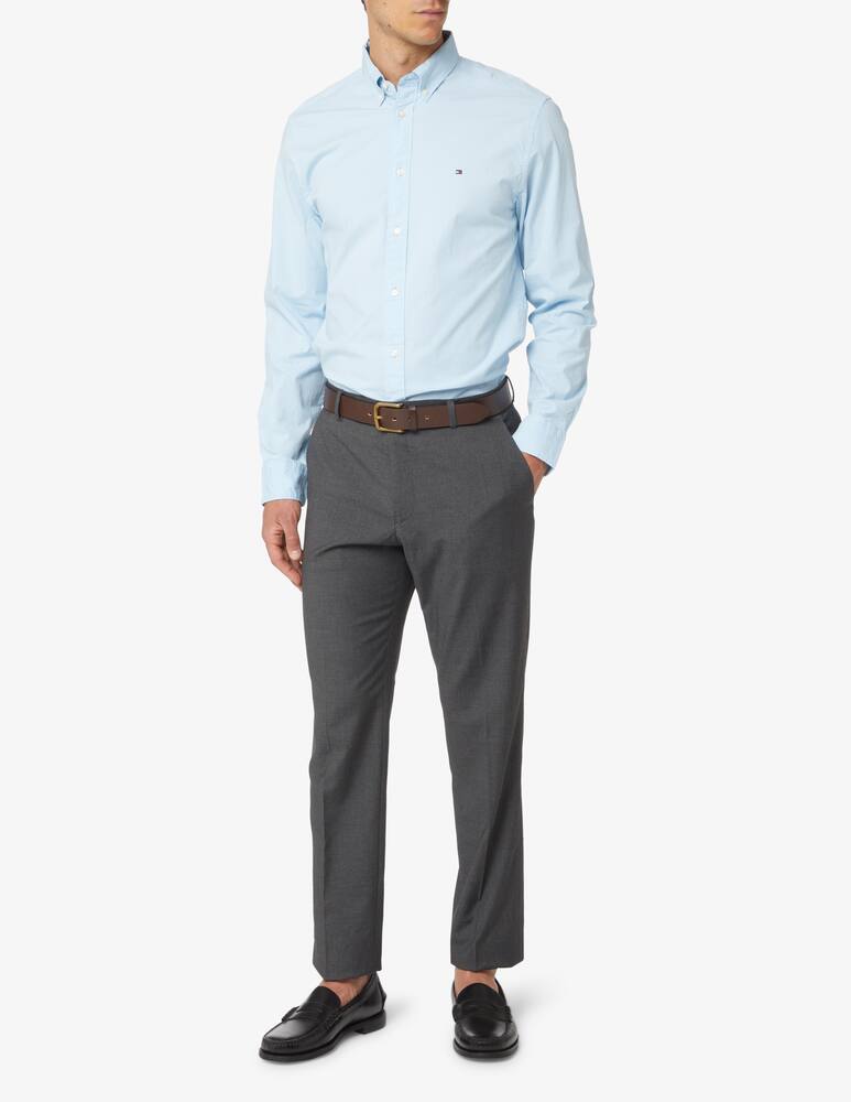 rinascente Tommy Hilfiger Camicia manica lunga bastoncino poplin ithaca - Azzurro