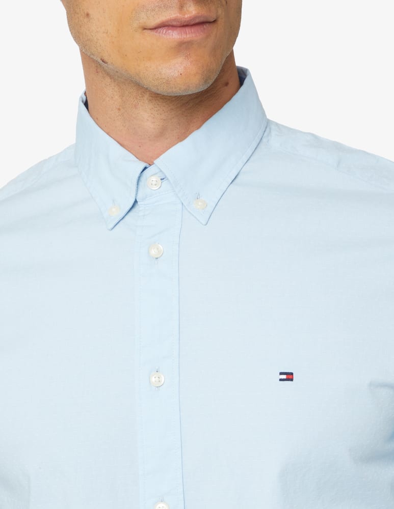 rinascente Tommy Hilfiger Camicia manica lunga bastoncino poplin ithaca - Azzurro