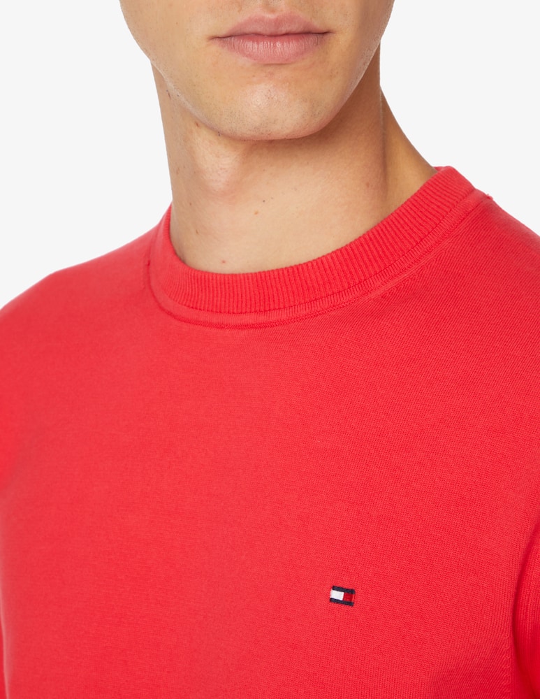rinascente Tommy Hilfiger Basic pima cotton sweater - Red