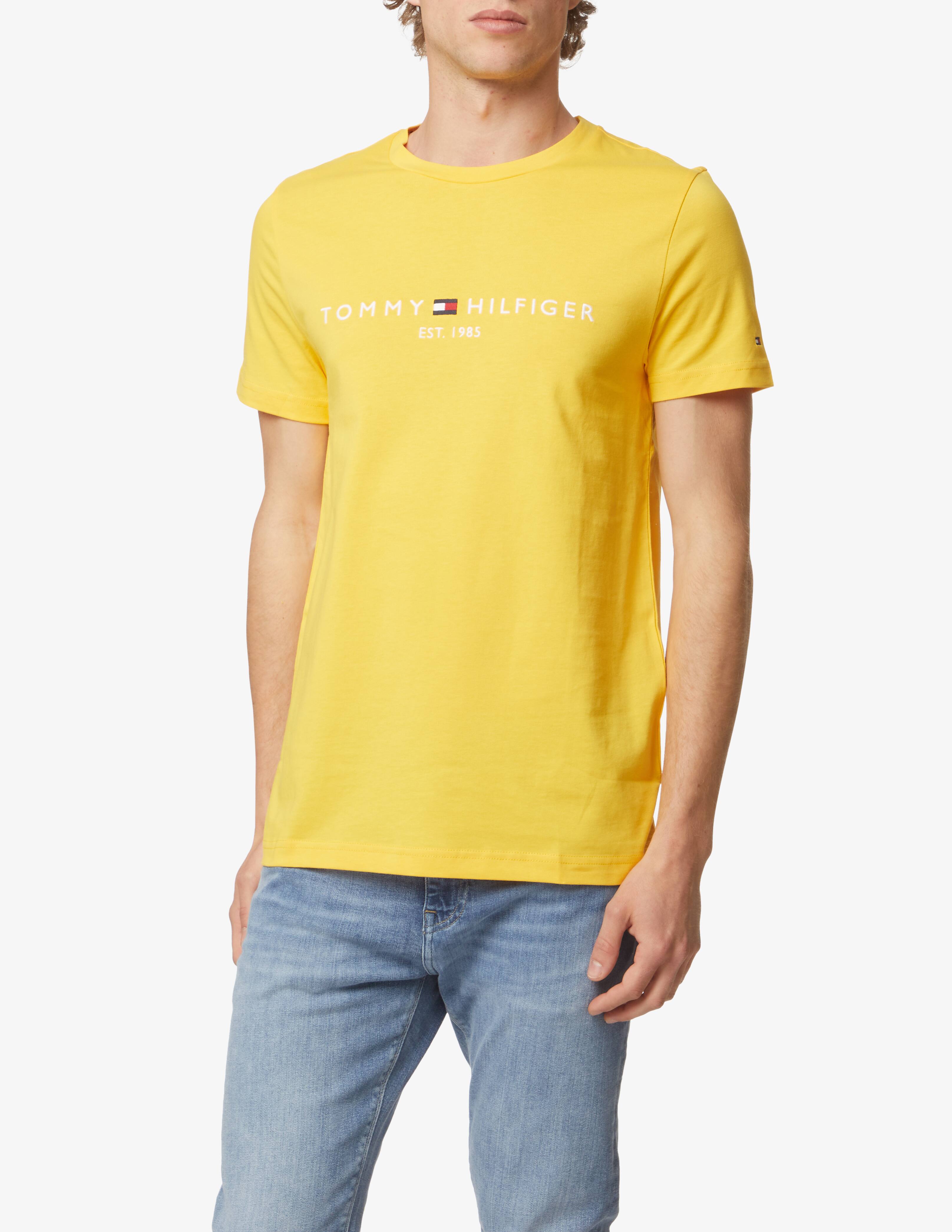 Tommy Hilfiger T-shirt manica corta con banda logo blu main image 1