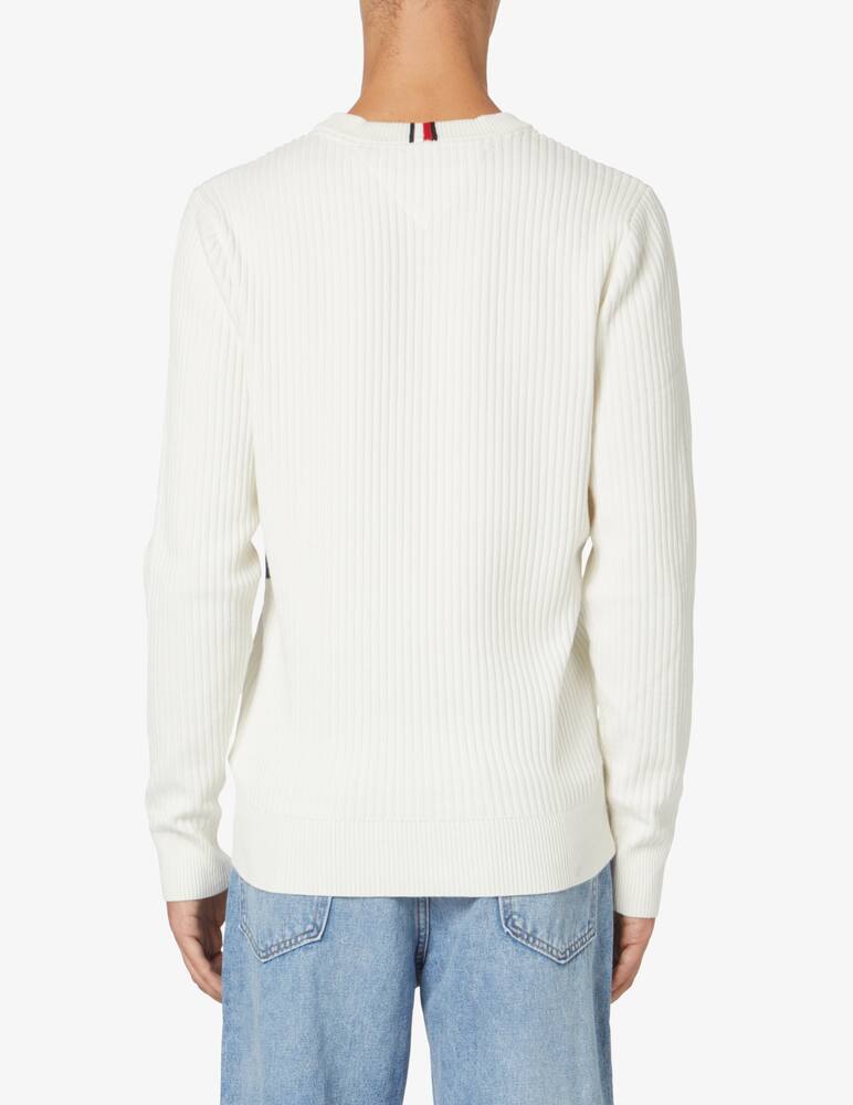 rinascente Tommy Hilfiger Maglia girocollo in cotone lavato bandiera grande - Bianco