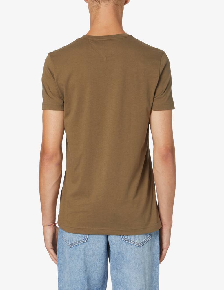 rinascente Tommy Hilfiger Maglietta manica corta linear flag logo - Oliva