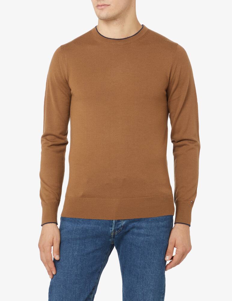 rinascente Tommy Hilfiger Maglia girocollo merino collo capovolto - Marrone