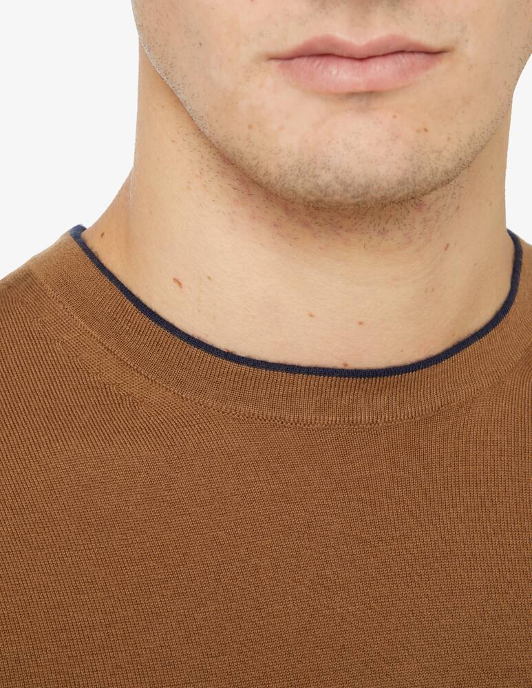 rinascente Tommy Hilfiger Maglia girocollo merino collo capovolto - Marrone
