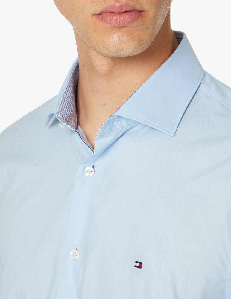 Tommy Hilfiger Camicia slim fit in popeline - blu - immagine 4 Tommy Hilfiger Camicia slim fit in popeline - blu - immagine 4