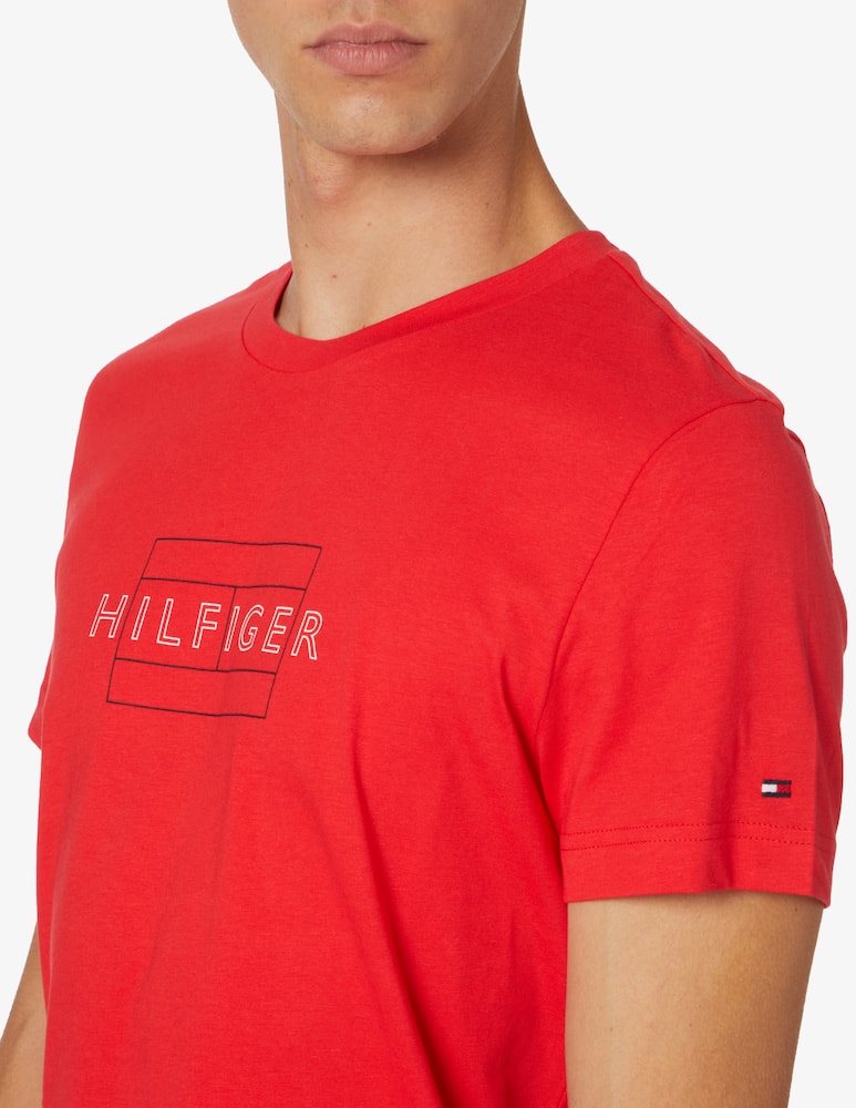 Tommy Hilfiger Linear flag logo t-shirt - Red - picture 4