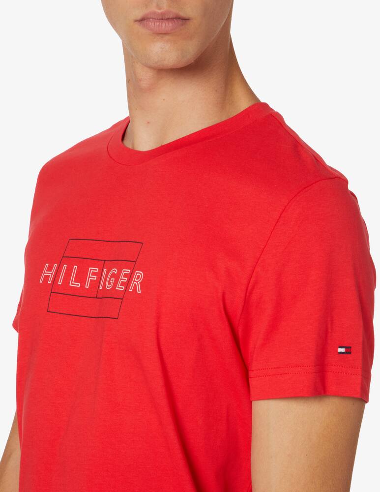 rinascente Tommy Hilfiger Linear flag logo t-shirt - Red
